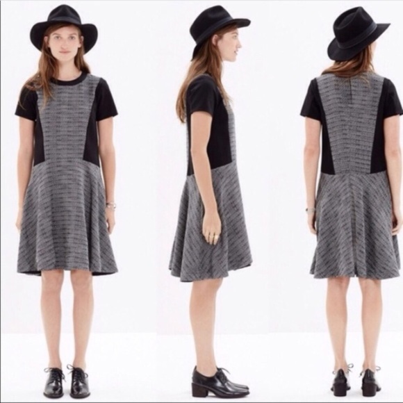 Madewell Dresses & Skirts - MADEWELL Textured Midi Gray Tribune Dress
